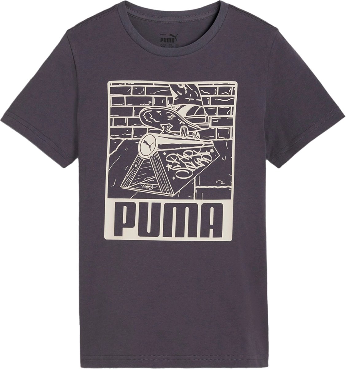 Puma ess+ mid 90s grafisch t-shirt in de kleur . Grijs