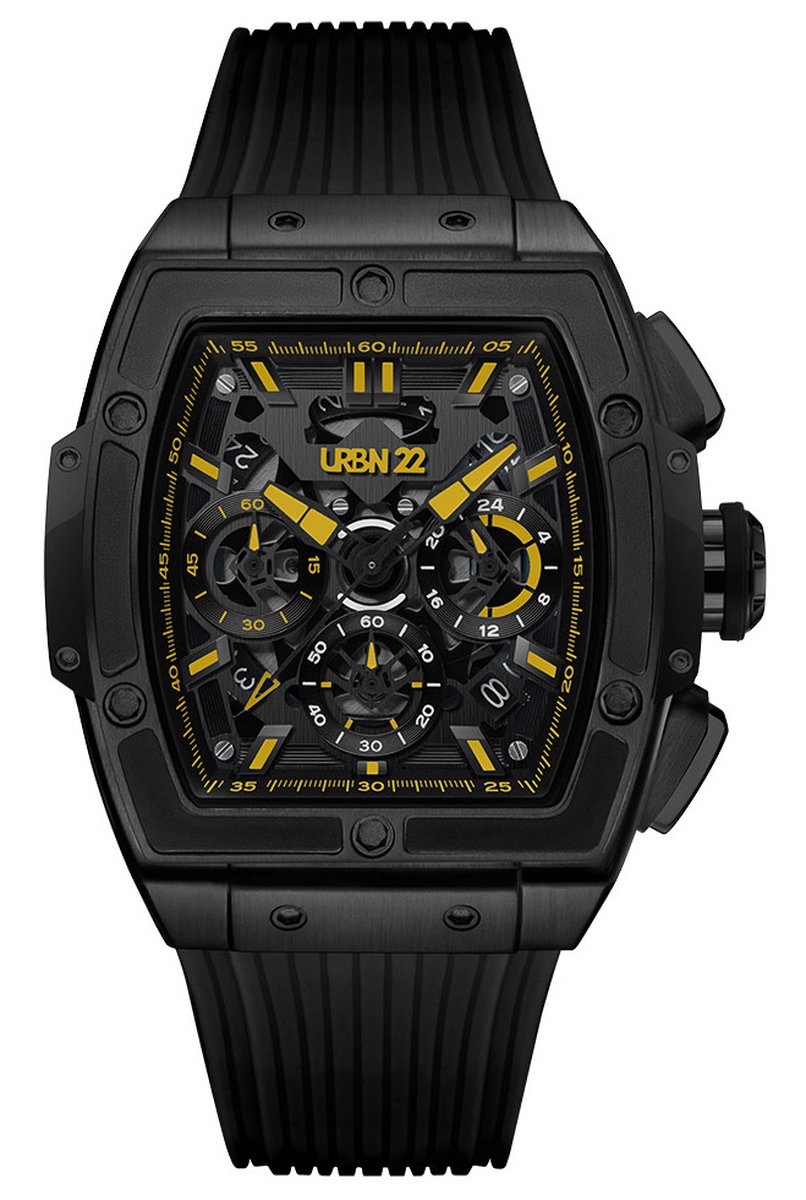 URBN22 Onyx Melting Yellow streetlife chronograaf horloge