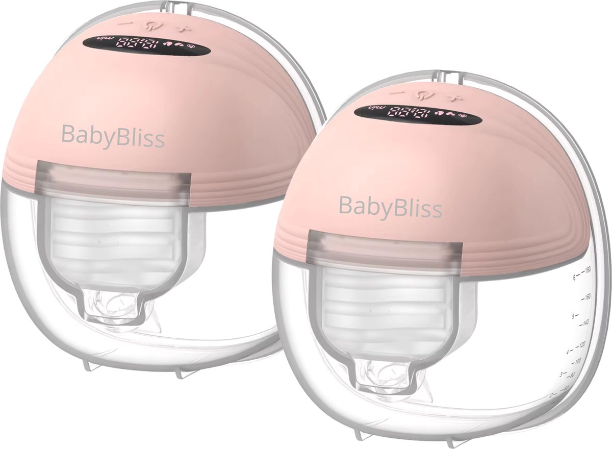 Goedkoopste BabyBliss Pro - Draadloze Elektrische Borstkolf - Handsfree & Draagbaar - BPA-Vrij - Intelligente Borstkolf - 4 Modi & 12 Zuigniveaus - Dubbele Borstkolf - 2 Stuks - Roze