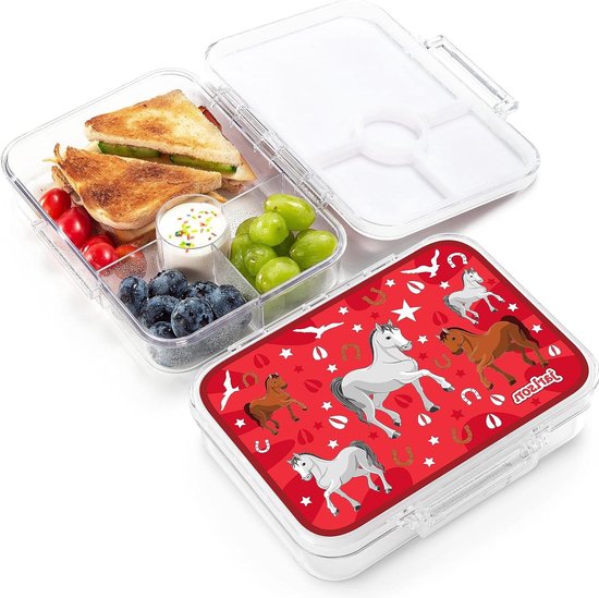 Bentgo® Kids Prints Lunchbox voor kinderen, lekvrij, 5 vakken, Bento