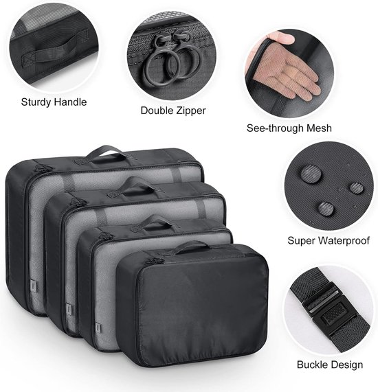 Navaris Koffer Organizer Set 7x Reistasjes In 7 Formaten Voor Een Georganiseerde Inclusief Schoenenzak En Waszak Lichtgrijs 591278231 Navaris Koffer Organizer Set 7x Reistasjes In 7 Formaten Voor Een Georganiseerde Inclusief Schoenenzak En Waszak Lichtgrijs 591278231