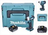 Makita DTD 157 F1J accu-slagmoersleutel 18 V 140 Nm 1/4" borstelloos + 1x oplaadbare accu 3.0 Ah + Makpac - zonder oplader
