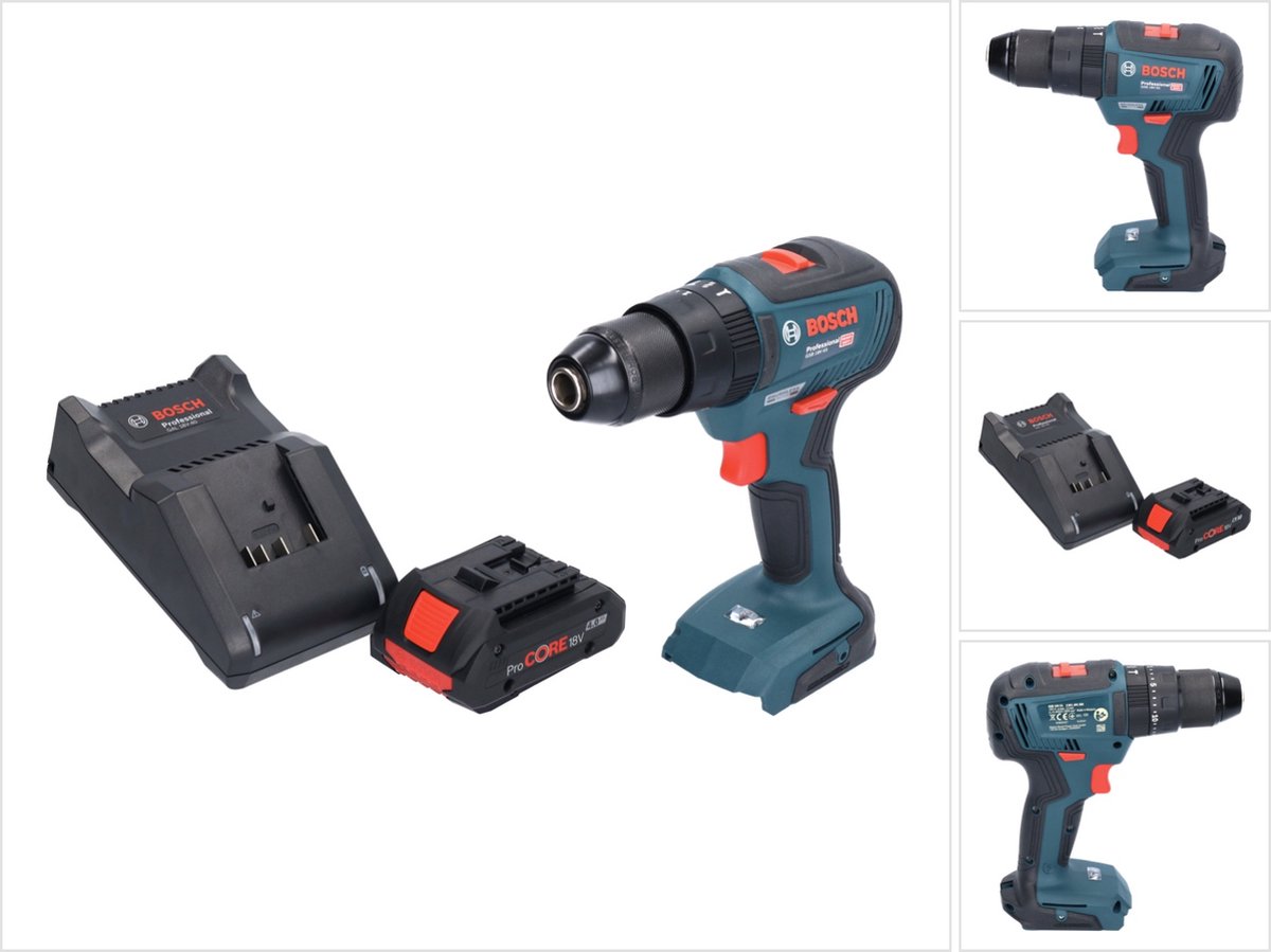 Bosch GSB 18V-55 Professional accu klopboormachine 18 V 55 Nm borstelloos + 1x ProCORE accu 4,0 Ah + oplader