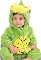 BoefieBoef Combinaison et pyjama animal vert dragon pour bébé, tout-petit et tout-petit jusqu'à 18 mois - Vêtements d'habillage pour enfants - Costume d'animal - Jaune