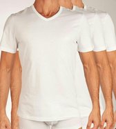 Boss T-shirt V-hals - 3 Pack 100 White - maat S (S) - Heren Volwassenen - 100% katoen- 50475285-100-S