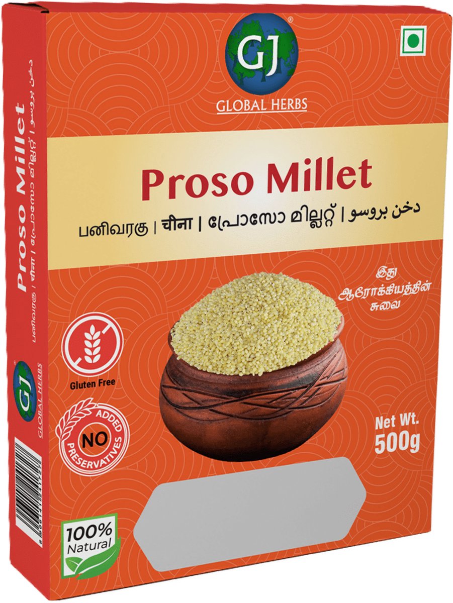Goedkoopste GJ - Proso Gierst - Panivaragu - Glutenvrije Graan - 3x 500 g
