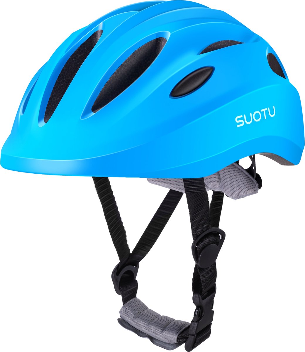 Suotu Kinderhelm - Buitenspeelgoed - helm - fietshelm kind - Fietshelm Jongens en Meisjes - S - 52-56CM - Blauw