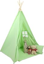 Viking Choice - Tipi tent kinderen - 120x120x160 cm - met kussens - groen