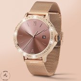 Carneedi Smartwatch voor dames met telefoonfunctie, 1,32 inch AMOLED-display, horloges, fitnesshorloge, tracker met 110 sports, IP68 waterdicht, 24H hartslag, SpO2 slaapmonitor, polshorloge voor iOS