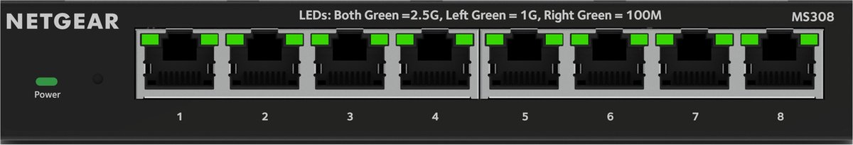 NETGEAR MS308 - Netwerk Switch - Unmanaged - 2,5 Gbps - 8 poorten