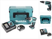 Makita DFS 251 RM1J 18 V Li-Ion borstelloze droge montagebouwschroevendraaier in Makpac met 1x BL1840 B 4.0 Ah accu en DC18RC lader