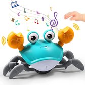Klikkopers® - Lopende Krab Oplaadbaar - Walking Crab - Bewegend Speelgoed - Baby - Peuter - Toy - Motoriek Speelgoed - Fijne Motoriek - Hondenspeelgoed - Hondenspeeltjes - Montessori Speelgoed - Crawling Crab