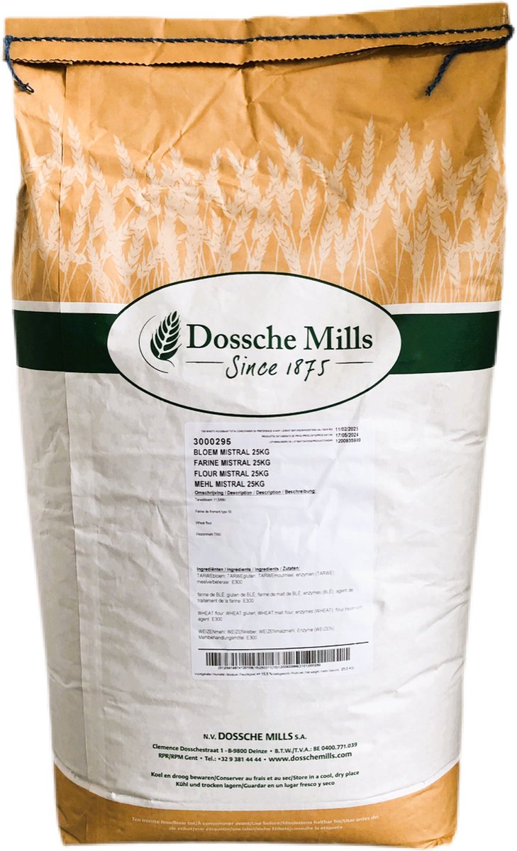 Bloem Mistral 25kg - brood bakken - bakingrediënt - bloem