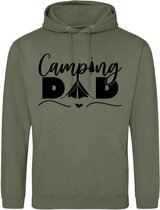 Sweat à capuche de camping - Sweat à capuche Army-Kaki - Camping Dad - Homme - Taille L