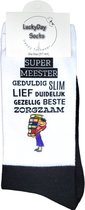 Bedankt Meester cadeautje - Afscheid Meester cadeau - Leraar cadeau - Afscheidscadeau - Einde schooljaar - School cadeau voor Meester - grappige cadeau voor meester - Leuke sokken voor meester - Maat 37-44