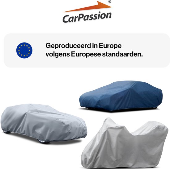 CarPassion Housse de protection pour moto - Imperméable et résistante au gel - Taille S - Grijs - 205 x 90 x 120 cm