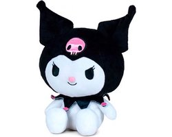 foto van Pluche Kuromi Knuffel 34 cm - Hello Kitty Kitten Plush Toy - Speelgoed Knuffels voor kinderen - Sanrio Melody