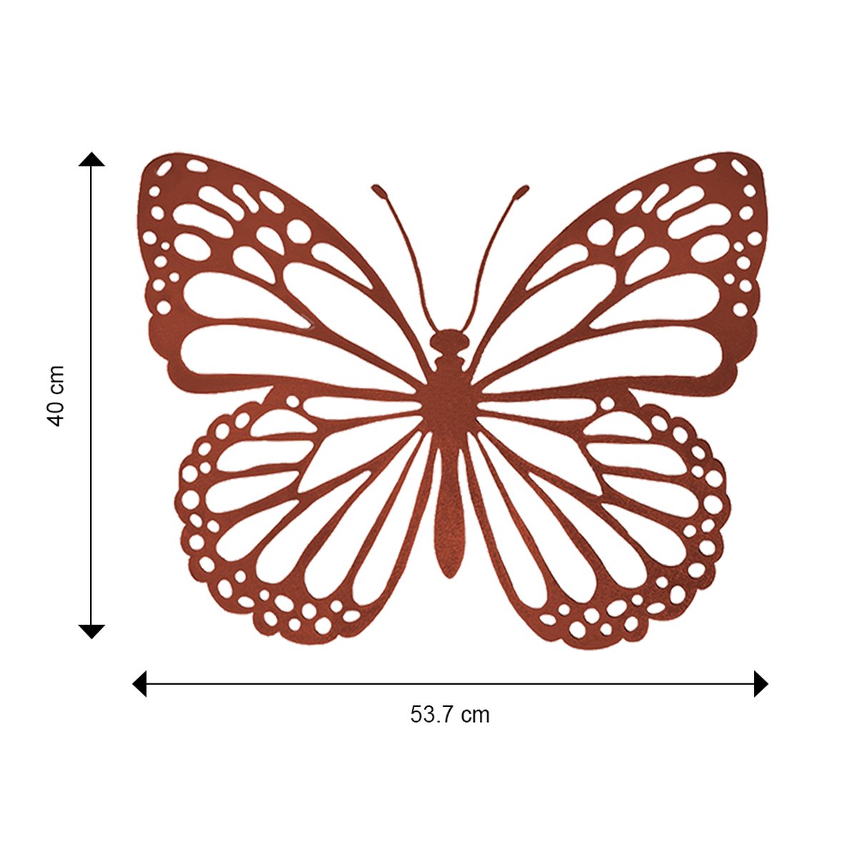 Capra Design | Vlinder Cortenstaal | Tuindecoratie | Roestkleurig | Wanddecoratie | Decoratief | Butterfly| 54cm | 2 mm | Wall Art | Papillon |
