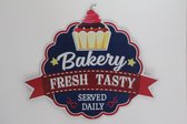 Vintage Wandbord - Bakery fresh tasty served daily