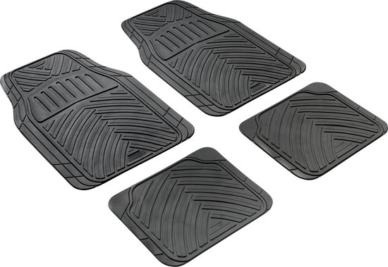 Jeu de tapis en caoutchouc universels pour voiture Herkules 4 pièces noir