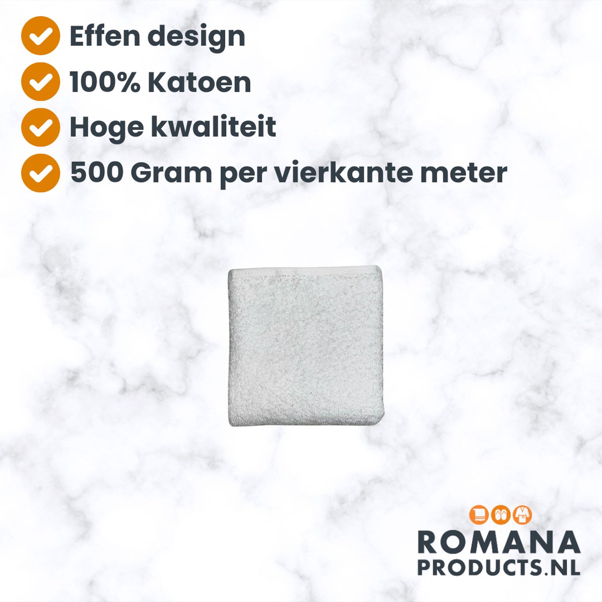 Romana Products Hotelhanddoek - Luxe Badhanddoek - Wit - 30cm x 50cm - Zacht en Absorberend