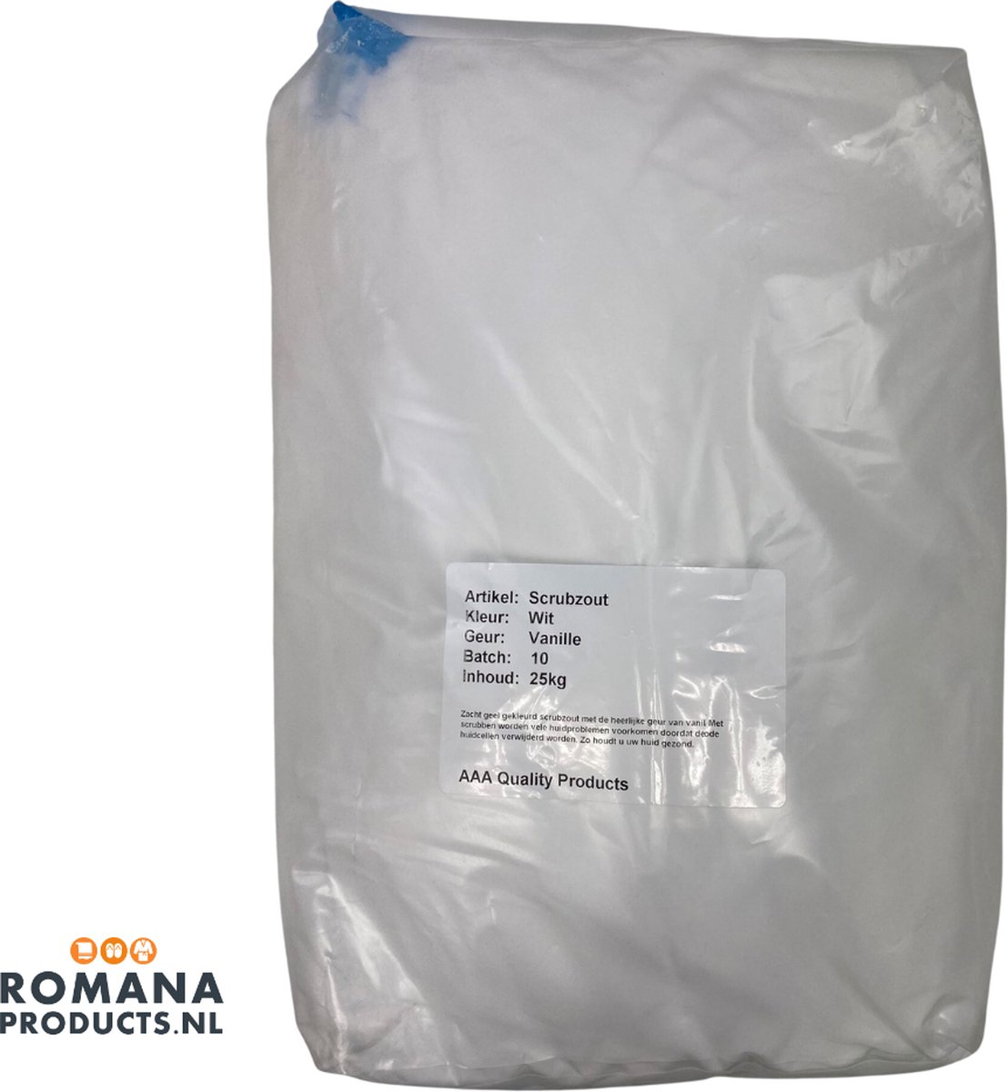 Goedkoopste Romana Products Scrubzout 25kg - Verzorgende Bodyscrub voor Wellness - Vanille - Taupe