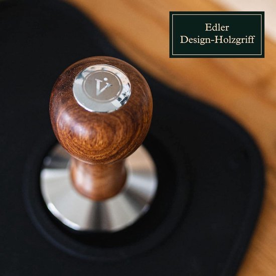 Tamper Set für Siebträger - Design Espresso-Stempel mit Holzgriff Tamper Set für Siebträger - Design Espresso-Stempel mit Holzgriff