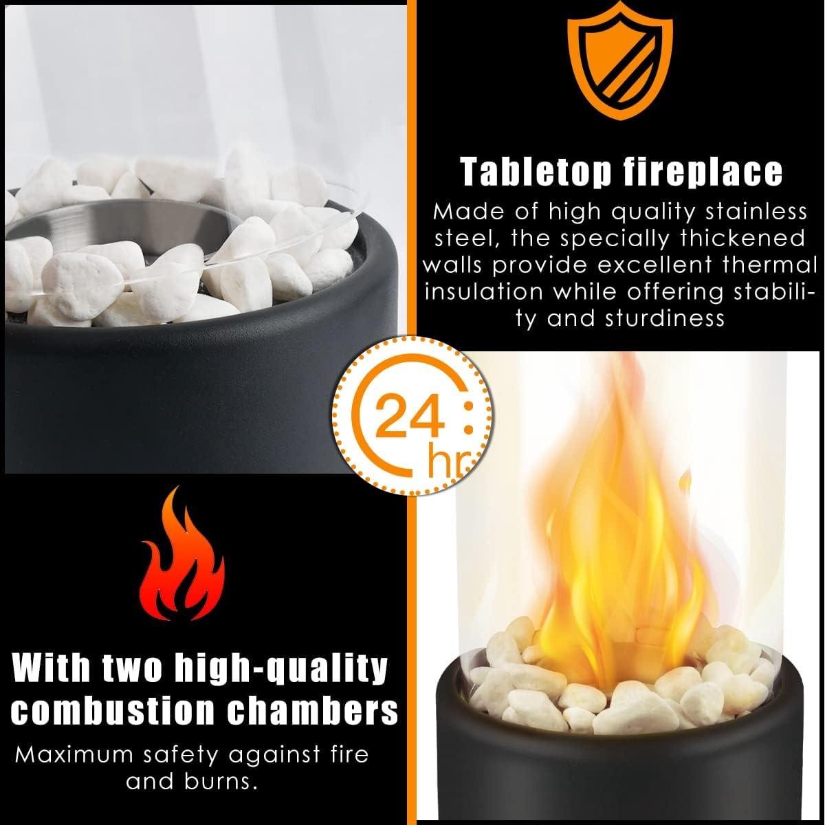 Cheminée de table - Wit - Cheminée Bio éthanol portable 1pc - à feu Cheminée de table - Wit - Cheminée Bio éthanol portable 1pc - à feu