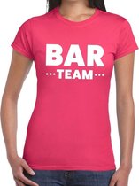 Bar Team / personeel tekst t-shirt roze dames XS