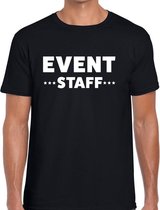 Event staff / personeel tekst t-shirt zwart heren S