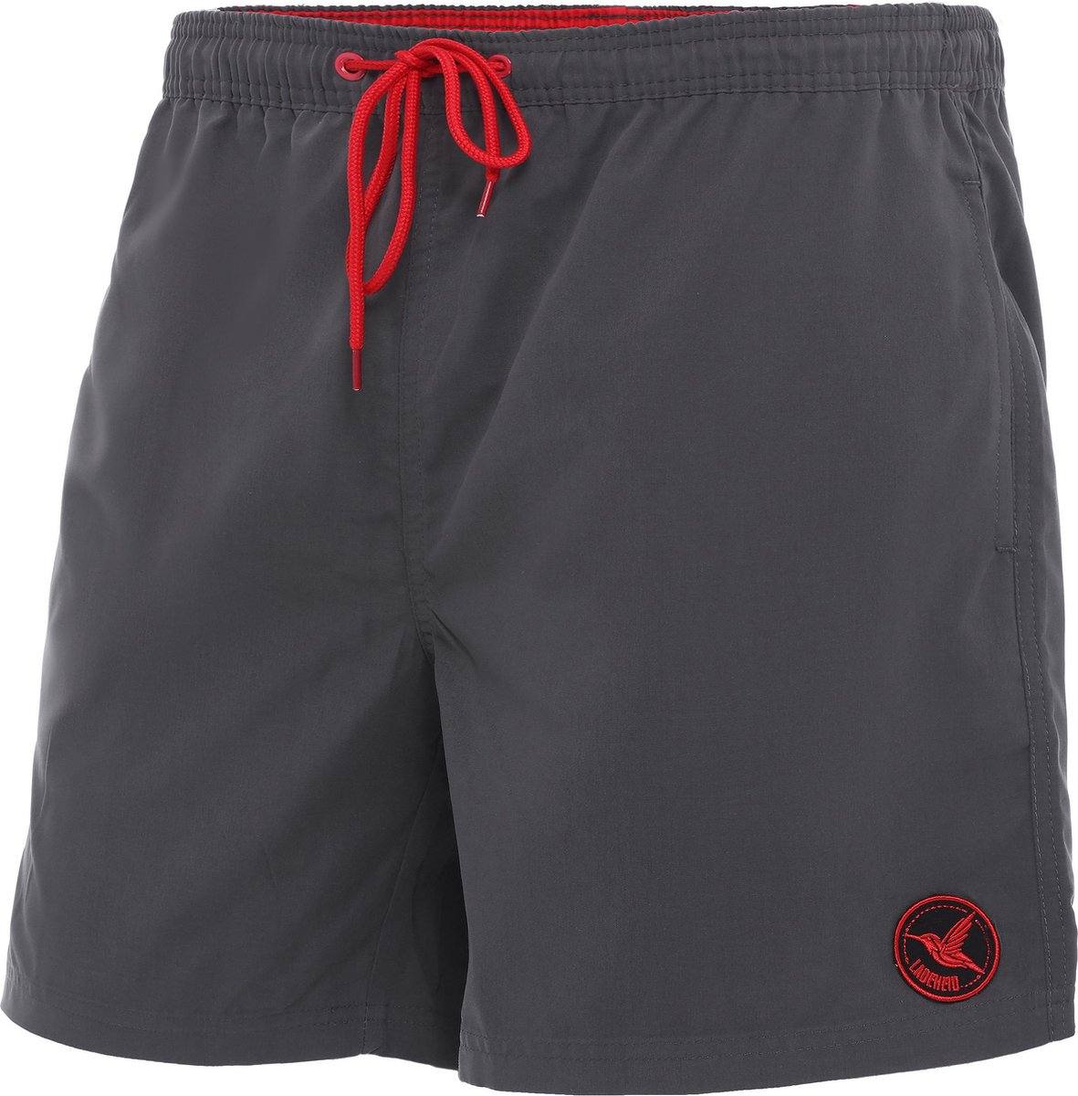 Ladeheid LA-LA40-128-SWS Heren Zwembroek - Zwemshorts - met zijzakken en achterzak - sneldrogend - met binnenslip van mesh - Koordsluiting - Polyester - Grafiet - M