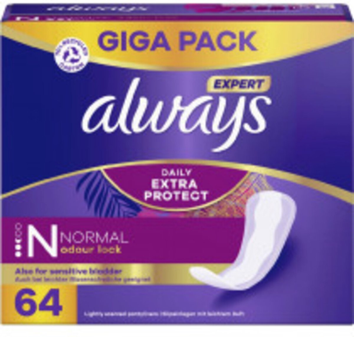 Always Extra Protect Inlegkruisjes Normal 64 stuks