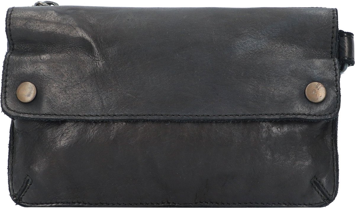 HAROLD'S Leren Gordeltas Schoudertas Submarine Beltbag Black Zwart