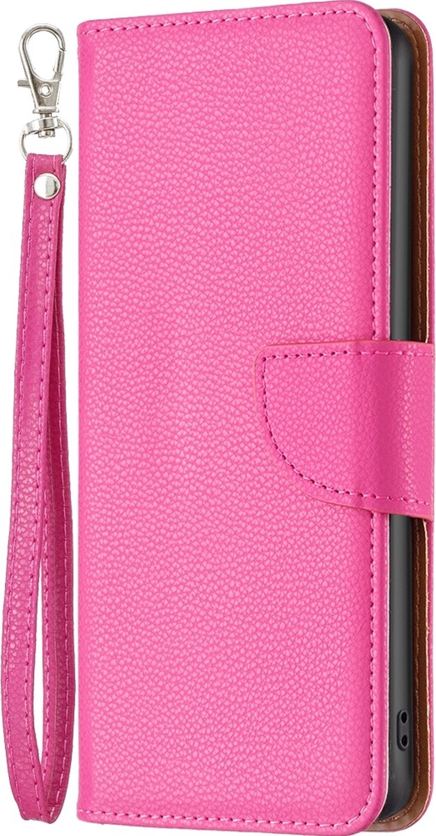 Mobigear Telefoonhoesje geschikt voor Apple iPhone 16 Pro Max Hoesje | Mobigear Excellent Bookcase Portemonnee | Pasjeshouder voor 2 Pasjes | Telefoonhoesje voor Pinpas / OV Kaart / Rijbewijs - Magenta
