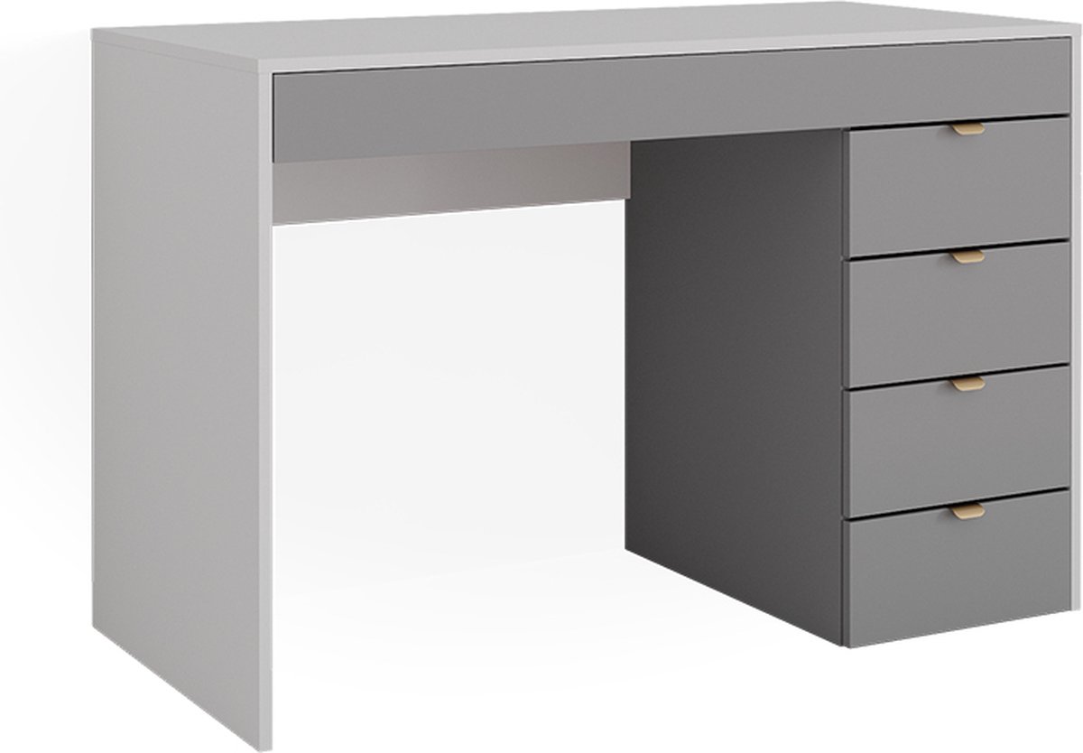 Vicco Kaptafel Elise, Wit/Grijs, 115 cm zonder spiegel