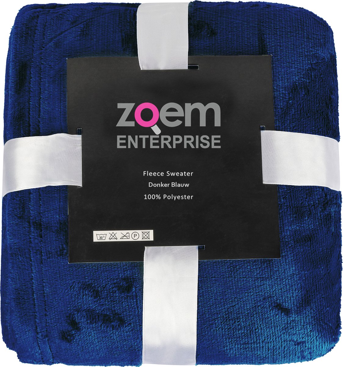 Zoem - Fleece deken met mouwen Donker blauw - fleece plaid - sweater - 280 gsm - trui - Snuggle Hoodie - Oversized fleece — cadeau in Wonen & Interieur - foto 4