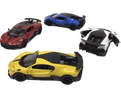 Bugatti Divo die cast pull back motor 4ass 1:36 Kinsmart 13 cm verkoop per stuk