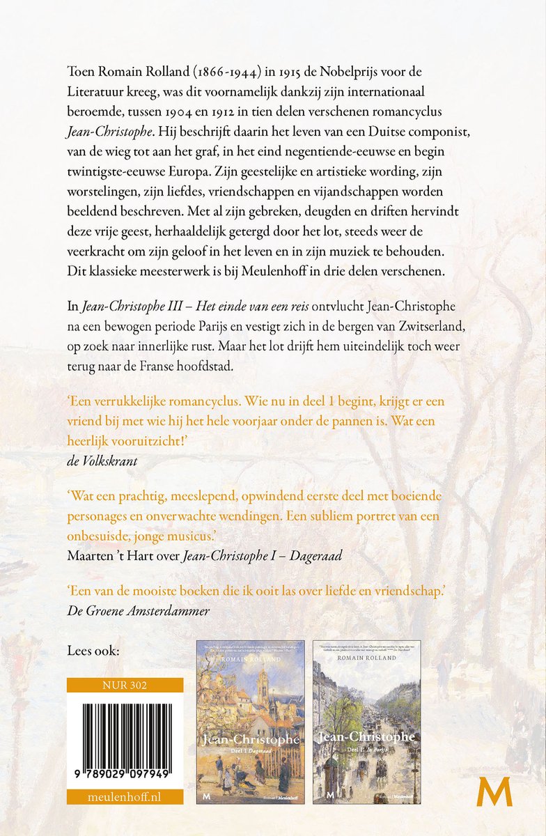 Jean-Christophe 3 Het einde van een reis - back cover