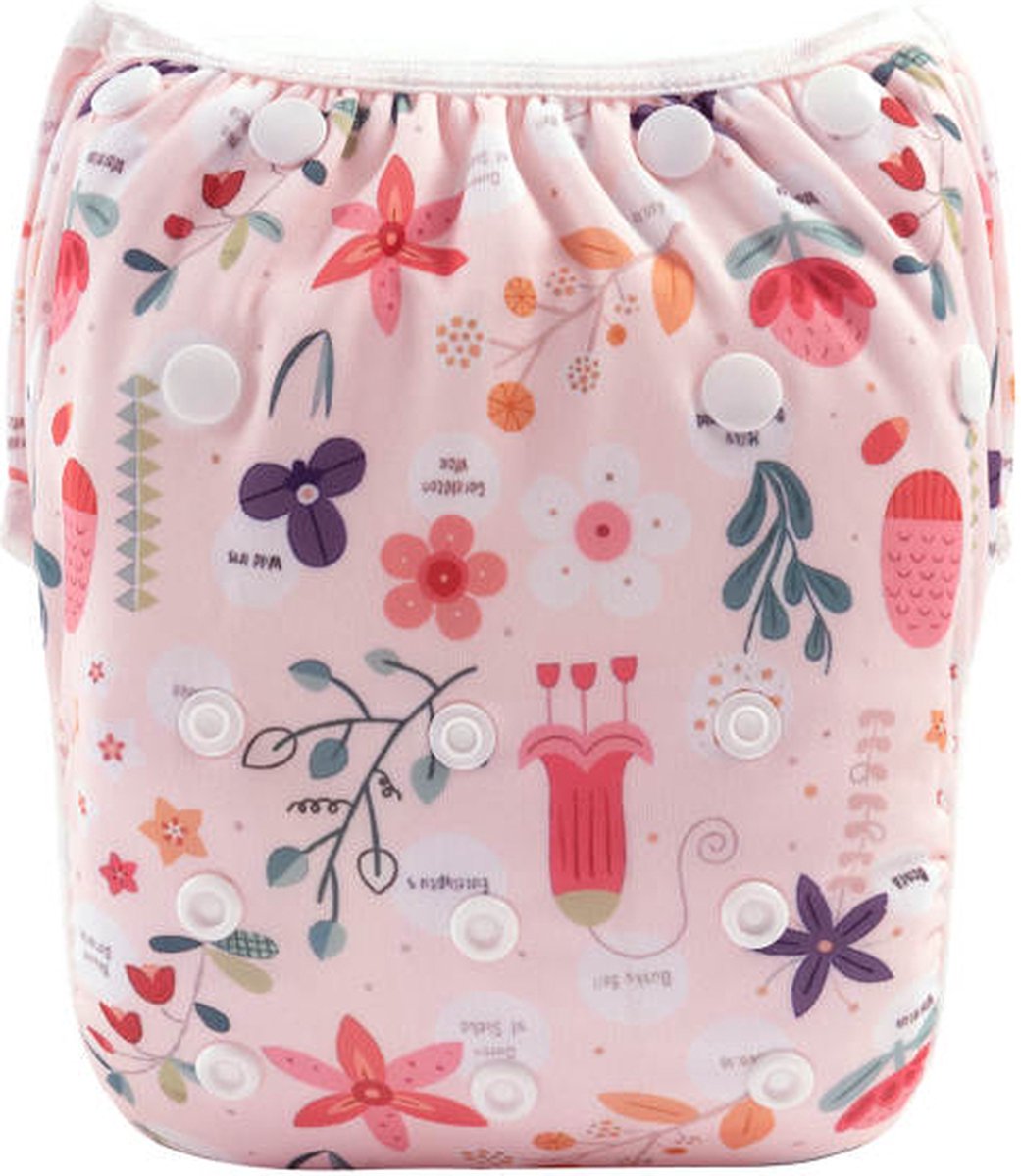 Goedkoopste Zwemluier - Pink flowers - 5-15 kg