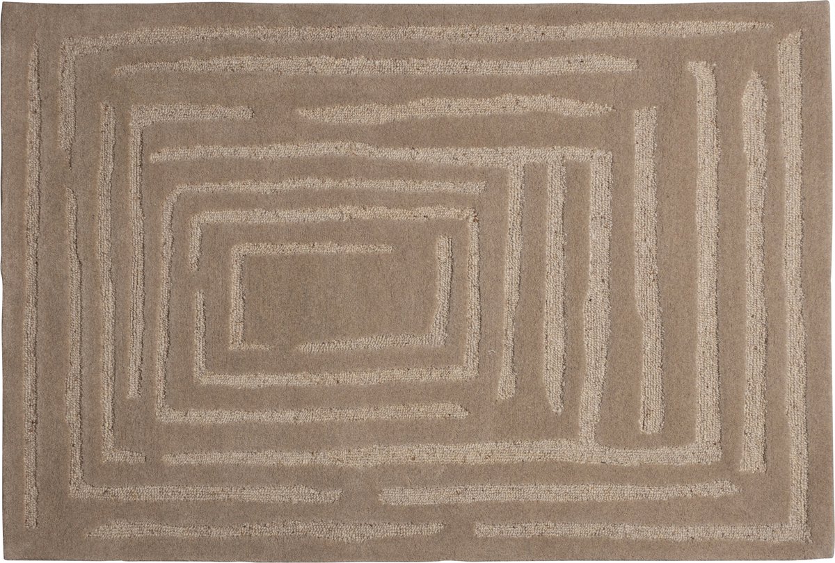 WOOOD Alicia vloerkleed - Wol - Zand - 170x240