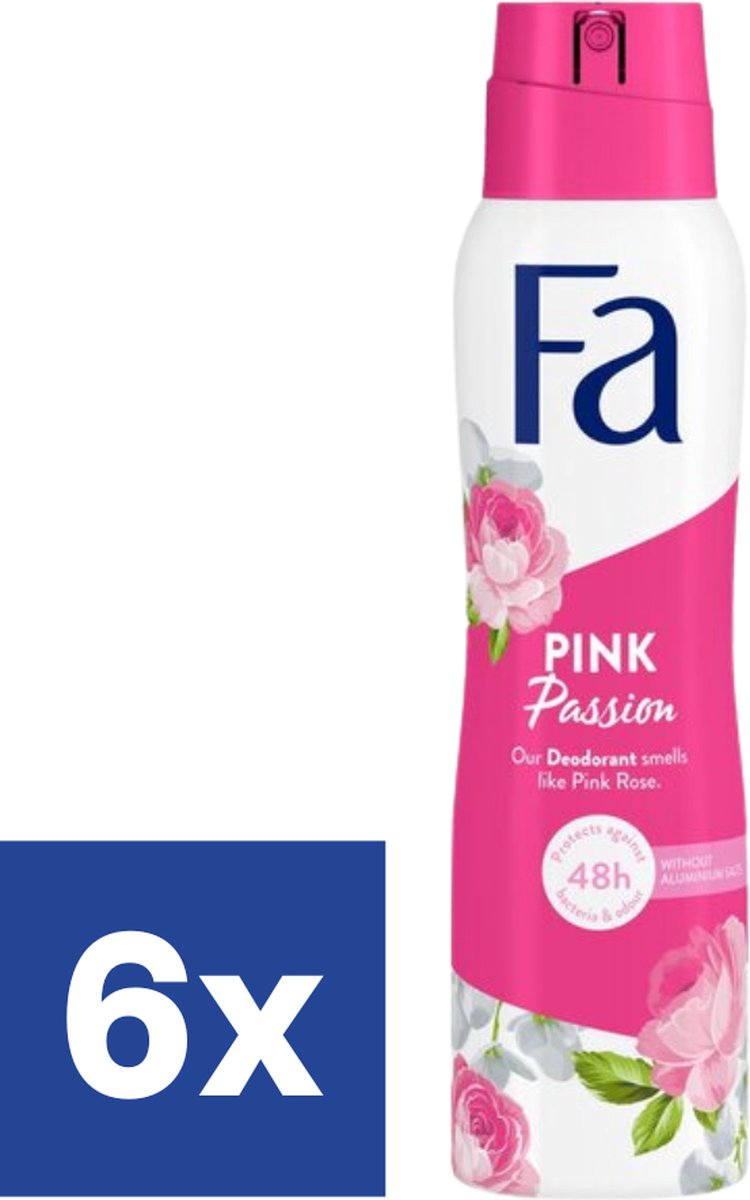 Goedkoopste Fa Deo Spray Pink Passion - 6 x 150 ml