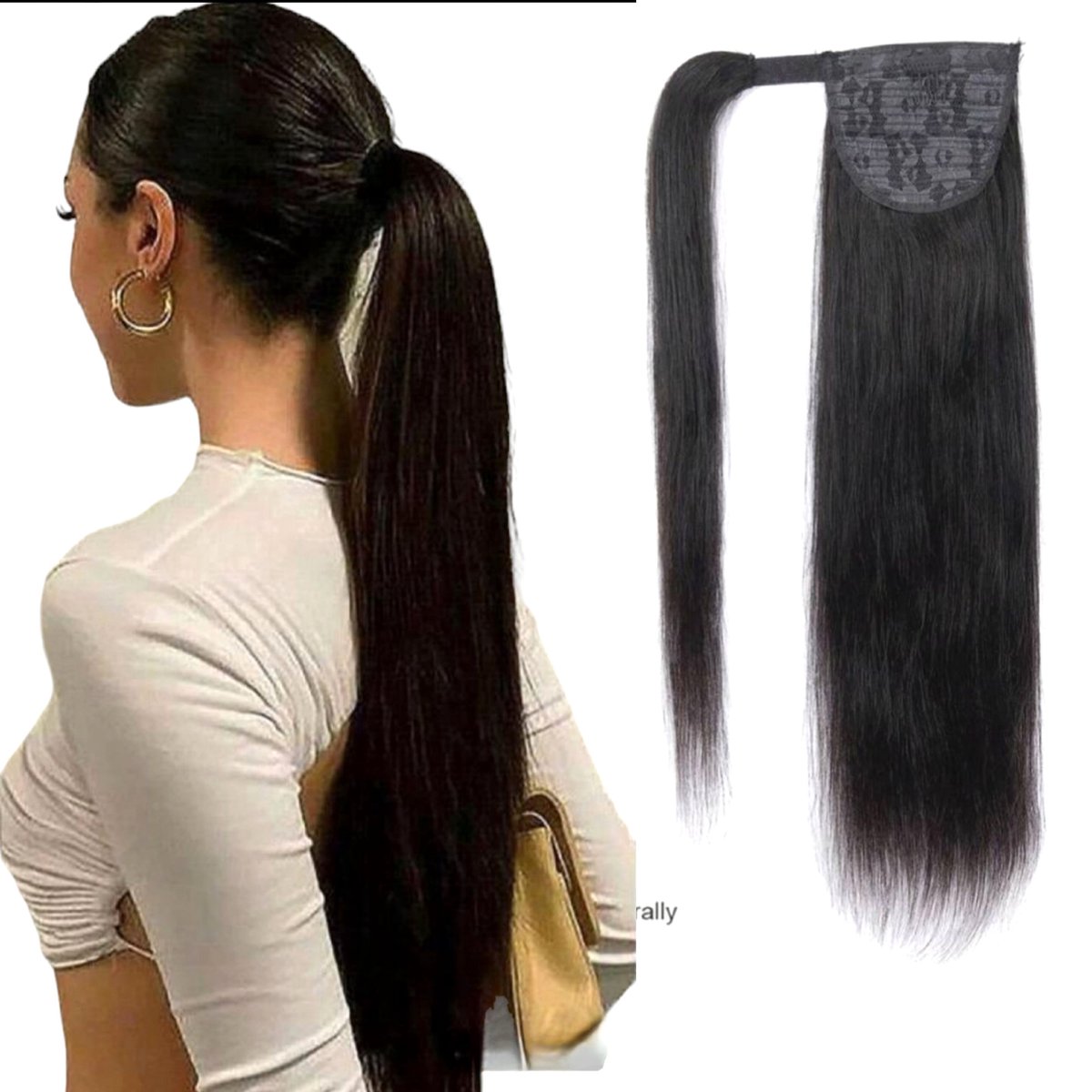 Frazimashop-Braziliaanse remy paardenstaat - 26 inch steil menselijke haren- extension real human hier.