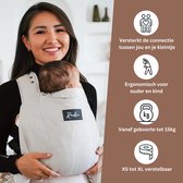 ROOKIE Baby Konnekt draagzak - Design buikdrager en rugdrager - Comfortabel en ergonomisch - Babydrager vanaf Geboorte - Ook voor Peuter - Biologisch katoen (Beige)