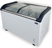 Bol.com HCB® - Professionele Horeca vriezer - Vrieskist met glazen schuifdeksel - 355 liter - 230V - Diepvries koffer - 68x127x8... aanbieding