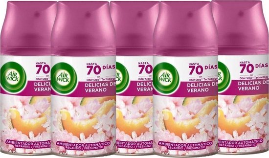 Air Wick Freshmatic Automatische Spray Luchtverfrisser - Life Scents Zalige Zomer - Navulling 250ml x5