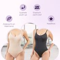 Nude en zwarte dames bodysuits, met subtiele push-up, zacht en ademend, elastisch, naadloos.