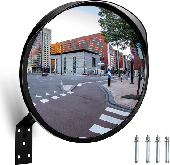 Verkeersspiegel - Verkeersspiegel voor buiten - Bolle spiegel - Veiligheidsspiegel - Bolspiegel - Observatiespiegel - Elimineert dode hoeken