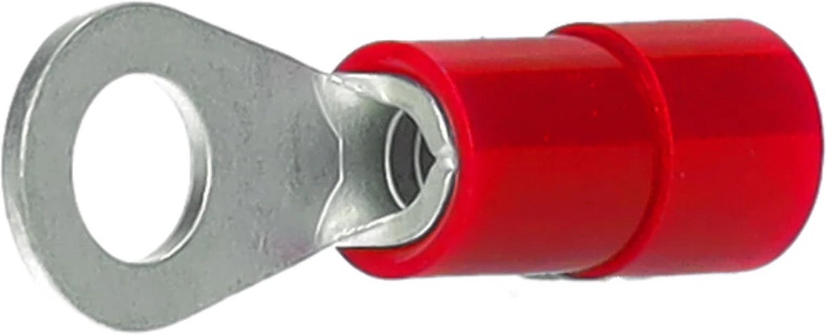 Intercable Q-serie DIN geïsoleerde kabelschoen ring recht 35 mm² M10 vertind - rood per 50 stuks (ICIQ3510)