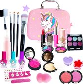 Nieuwe Meisjes Make-up Set-Make up Koffer Meisjes-Kids Make-up Sets voor meisjes-25PCS Veilig & Echt Wasbaar Rollenspel Kids Make Up Kit Meisjes Speelgoed met Cosmetische Case voor Meisjes 5 6 7 8 9 10 + Leeftijd Verjaardag Kerstmis