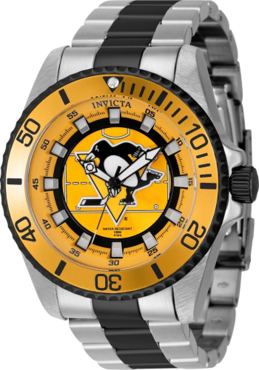 Invicta NHL - Pittsburgh Penguins 42242 Quartz Herenhorloge - 47mm